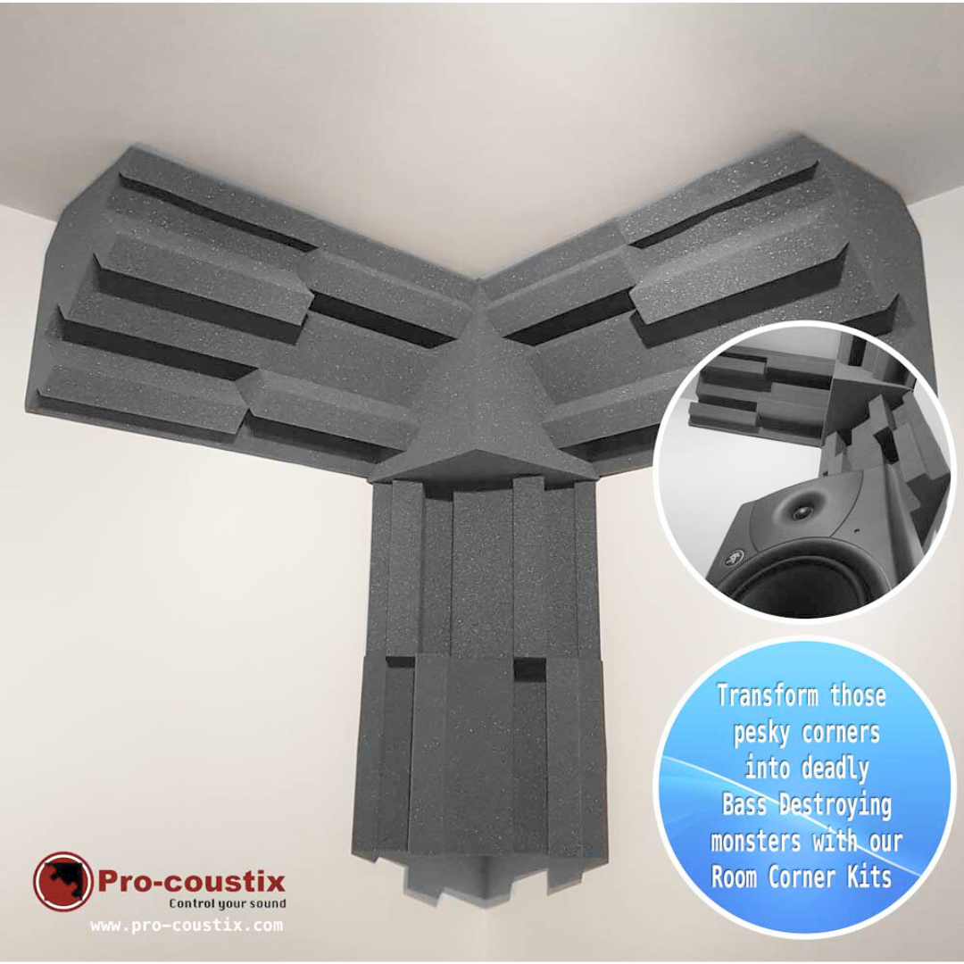 Pro-coustix Corner Kit One Mid Grey 6x Bass Traps 1x Corner cubes