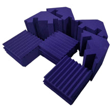 Load image into Gallery viewer, Pro-coustix Reverb Studio Pack 4x BassBlox Bass Traps 24x Echostop tiles Purple.