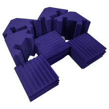Load image into Gallery viewer, Pro-coustix Reverb Studio Pack 4x BassBlox Bass Traps 24x Echostop tiles Purple.