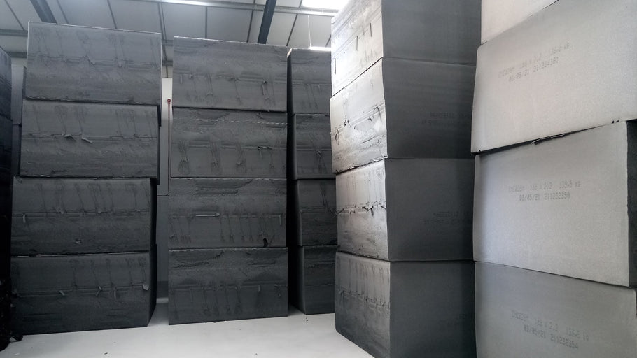 Why is UK manufactured acoustic foam not black?
