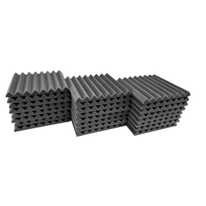 24 Pack Pro-coustix Echostop high density, fire retardant, acoustic foam tiles for vocal booths gamers and voice over booths and large coverage Mid Grey
