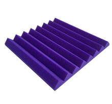 Load image into Gallery viewer, 48 Pack Pro-coustix Echostop Purple high density, fire retardant, acoustic foam tiles for vocal booths gamers