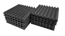 Load image into Gallery viewer, 48 Pack Pro-coustix Echostop high density, fire retardant, acoustic foam tiles for vocal booths gamers and voice over booths and large coverage