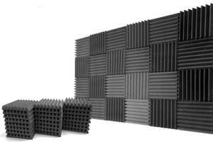 24 Pack Pro-coustix Ultraflex Wedge acoustic foam tiles 300x300mm Mid Grey