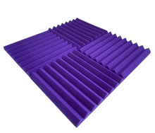 Load image into Gallery viewer, 48 Pack Pro-coustix Echostop Purple high density, fire retardant, acoustic foam tiles for vocal booths gamers