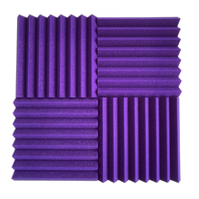 Load image into Gallery viewer, 48 Pack Pro-coustix Echostop Purple high density, fire retardant, acoustic foam tiles for vocal booths gamers