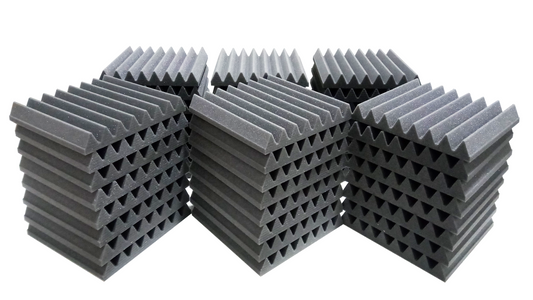 Pro-coustix Ultraflex Wedge acoustic foam tiles 300x300mm Mid Grey