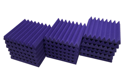 24 Pack Pro-coustix Ultraflex Wedge acoustic foam tiles 300x300mm Dark Grey