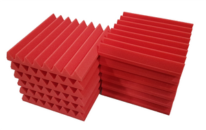 Pro-coustix High Quality, Fire Retardant, Red Acoustic foam tiles 300x300x45 mm