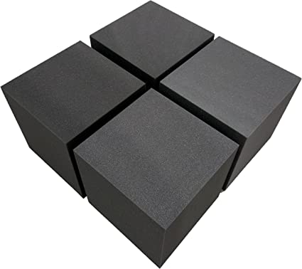 4 Pcs Pro-coustix Ultraflex Corner Cube 300mm High Density, Fire Retardant, Dark Grey