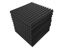 Load image into Gallery viewer, 12 Pack Large Genuine Pro-coustix High Quality, Fire Retardant, Dark Grey Acoustic foam Wedge tiles 450x450x45mm
