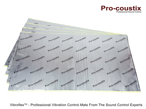 Pro-coustix Vibroflex Vibration Control Mats Silver  10 XL Sheets (800mmx460mm)
