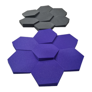 12 Pack Pro-coustix Hexagon raptor profile panels 300x260x40m Thick Purple & Grey 12 Mix Pack