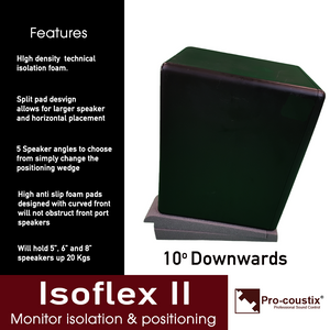 Isoflex II   Large monitor speaker isolation and positioning pads for speakers upto 10"