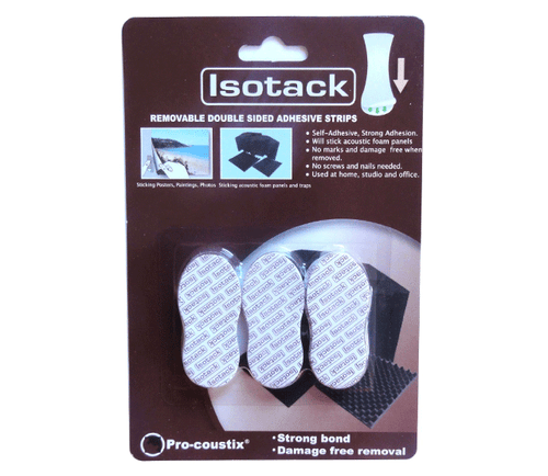 Pro-coustix Isotack Removable Foam Mounting Kit 96x Strips + Activator Adhesive