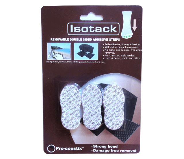 Pro-coustix Isotack Removable Foam Mounting Adhesive Strips Refill