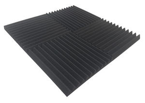 12 Pack Large Genuine Pro-coustix High Quality, Fire Retardant, Dark Grey Acoustic foam Wedge tiles 450x450x45mm